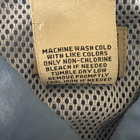 LL Bean Utility Blue Nylon Fishing Hiking Outdoor Short Sleeve Button Shirt XL - Picture 10 of 12